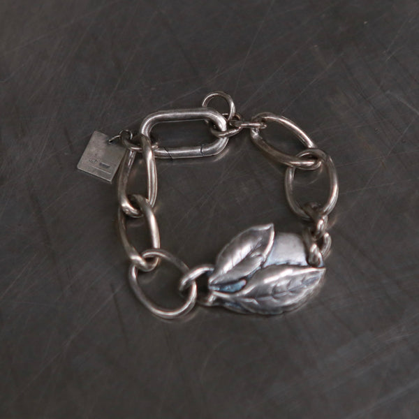 GOTI Artisan Hand Carved Leaf Bracelet 925 Silver Italy GT-BR2060 Silver-0